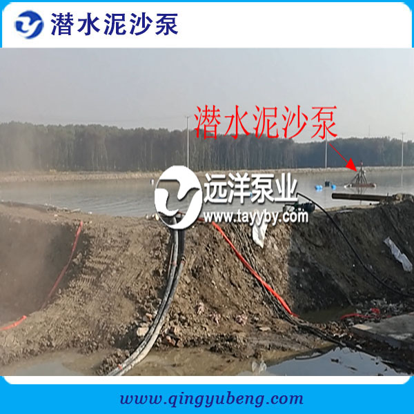 浙江紹興客戶使用潛水泥沙泵清淤疏浚河道